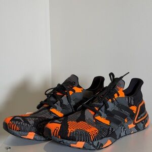 adidas Men's UltraBoost Shoes - Black and Orange Camo